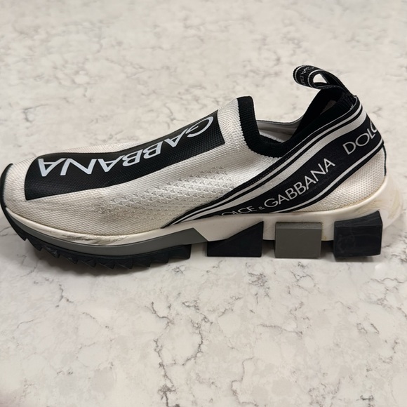 Dolce & Gabbana white knit fabric sorrento slip on - Picture 4 of 13